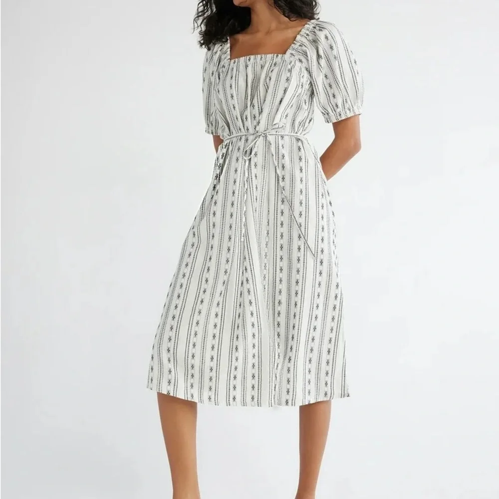 NWOT Time and Tru Black and White Patterned Midi Dress Size 1X - Picture 1 of 16
